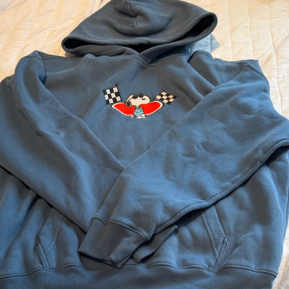 Hollister Blue Boxy Fit Hoodie